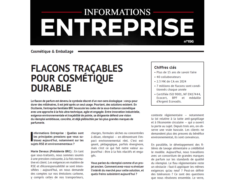 Informations entreprise